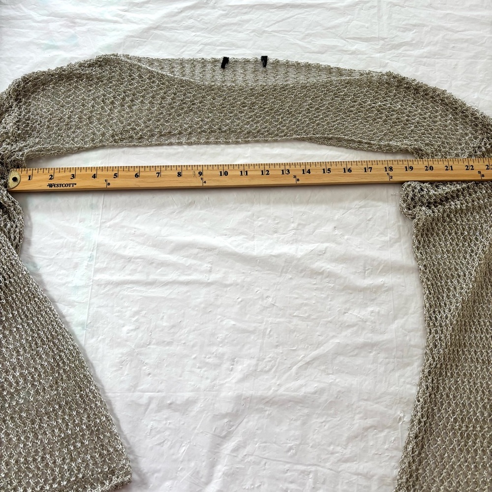 Meshki Silver Hilton Diamanté Mesh Crop Top SZ S Worn Once - Picture 9 of 12